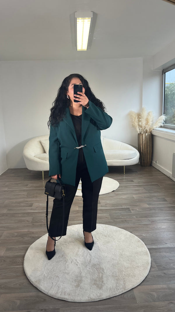 Blazer haute qualité détail argenté