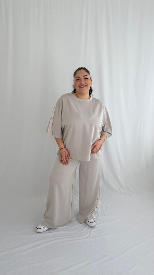 Ensemble jogging taupe
