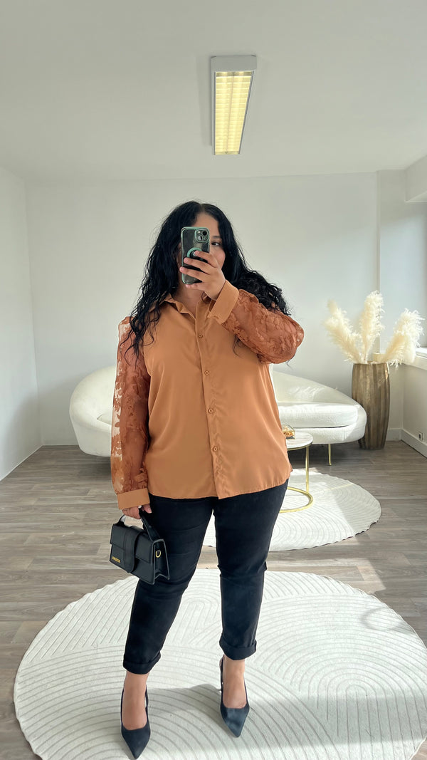chemisier marron