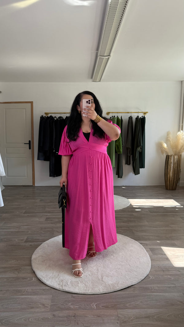 Robe longue à boutons