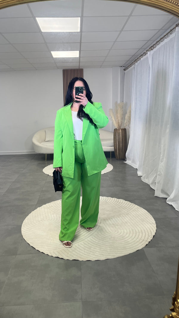 Ensemble tailleur idéal printemps été vert