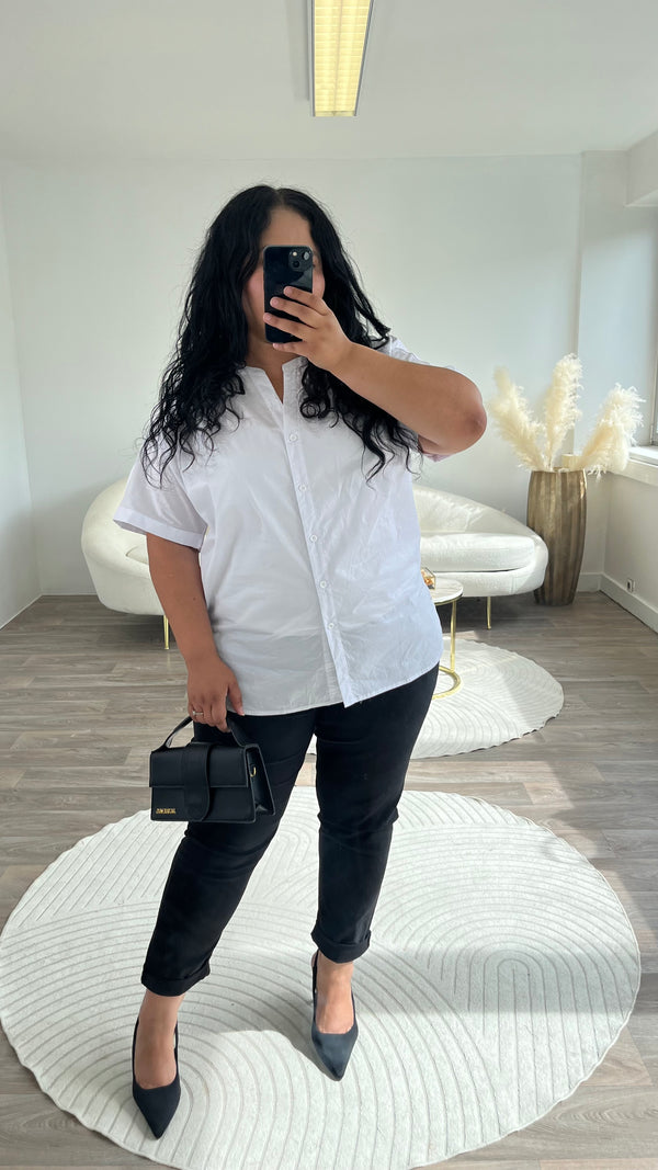 Chemise sans manche blanche en coton