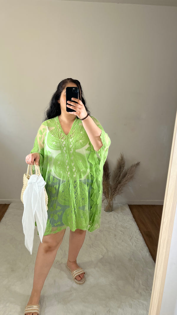 Paréo robe de plage vert