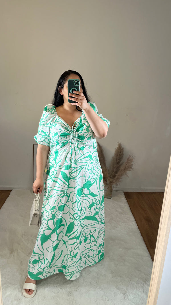 Robe 100% coton vert