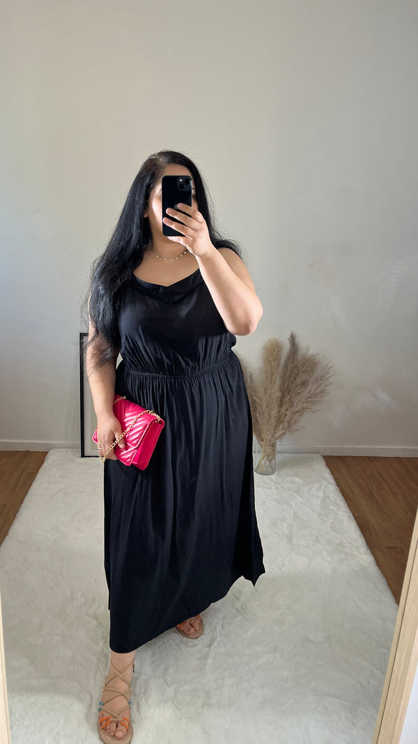 Robe à bretelles noir