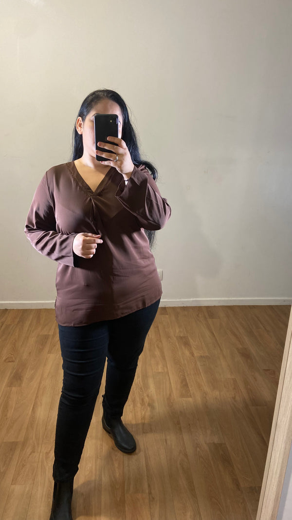 Blouse Sandra marron