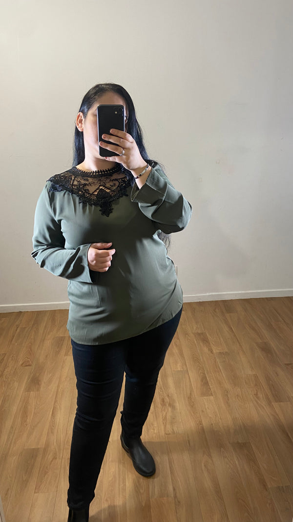 Blouse Pauline kaki