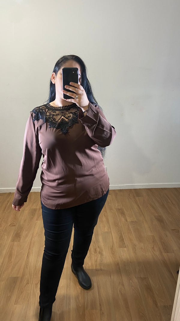 Blouse Pauline Marron