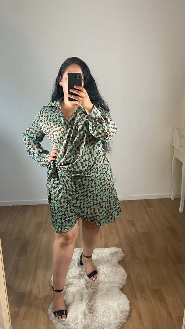 Robe portefeuille verte